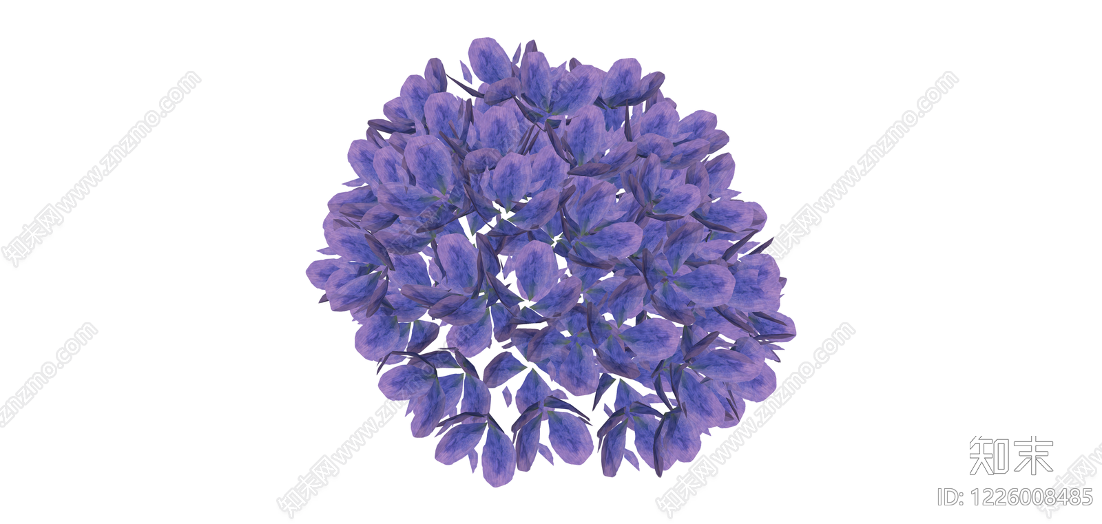 紫色绣球花球SU模型下载【ID:1226008485】