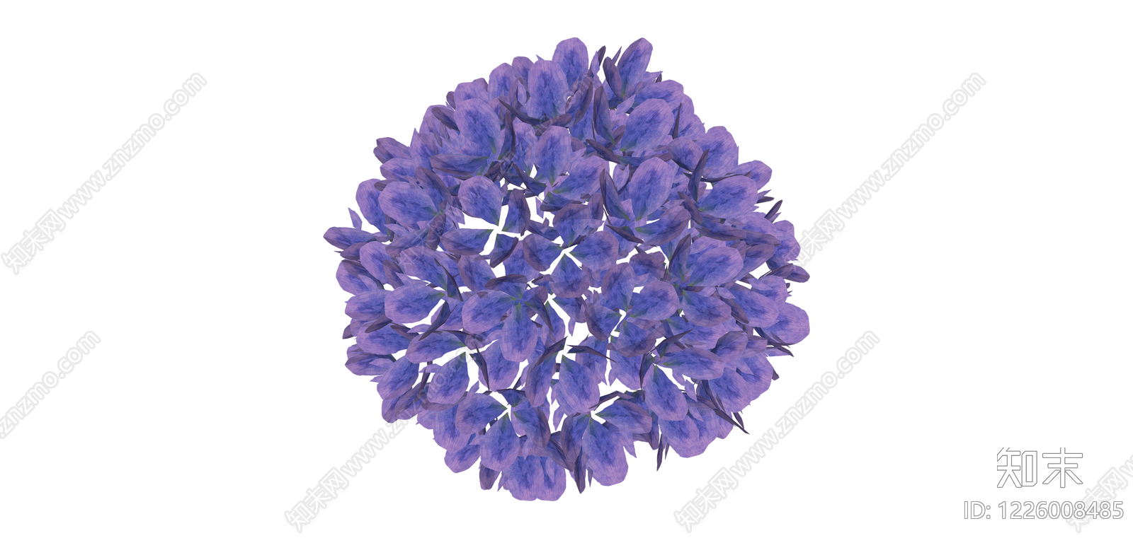 紫色绣球花球SU模型下载【ID:1226008485】