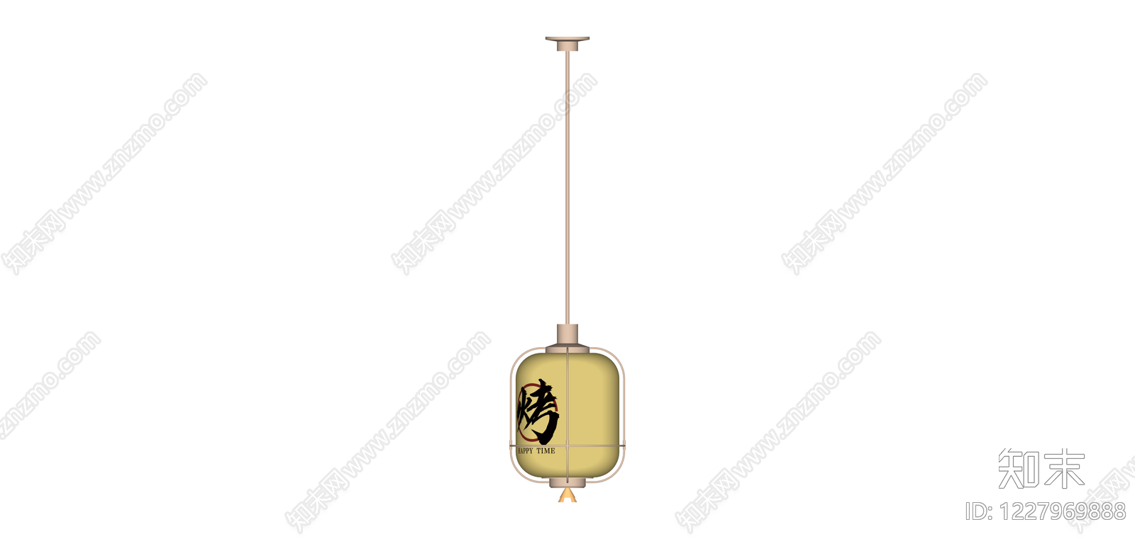 中式灯笼吊灯SU模型下载【ID:1227969888】
