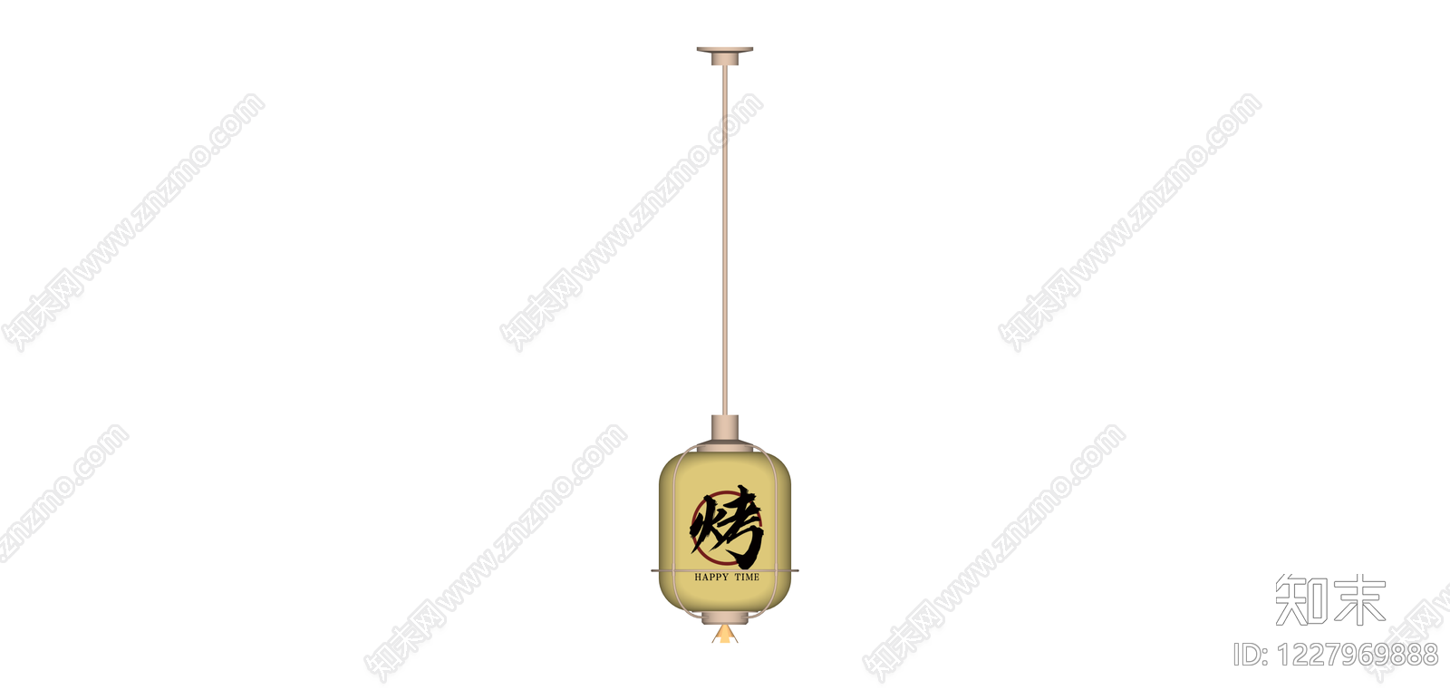 中式灯笼吊灯SU模型下载【ID:1227969888】