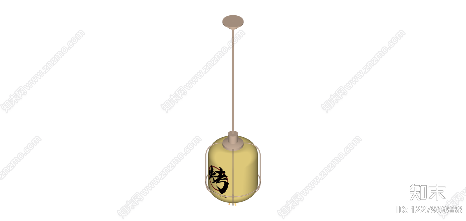 中式灯笼吊灯SU模型下载【ID:1227969888】