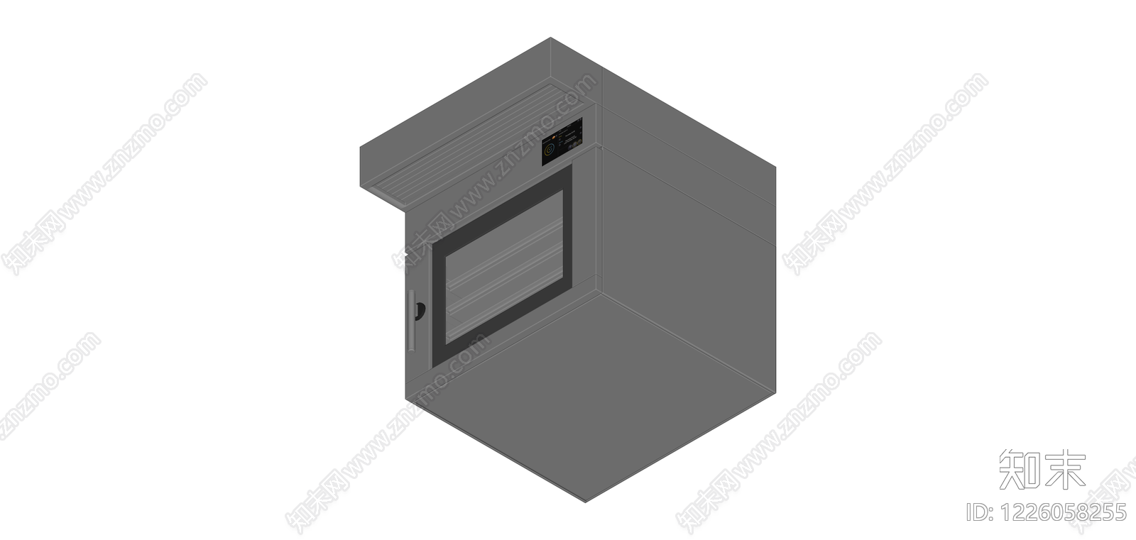 灰色小型烤箱SU模型下载【ID:1226058255】