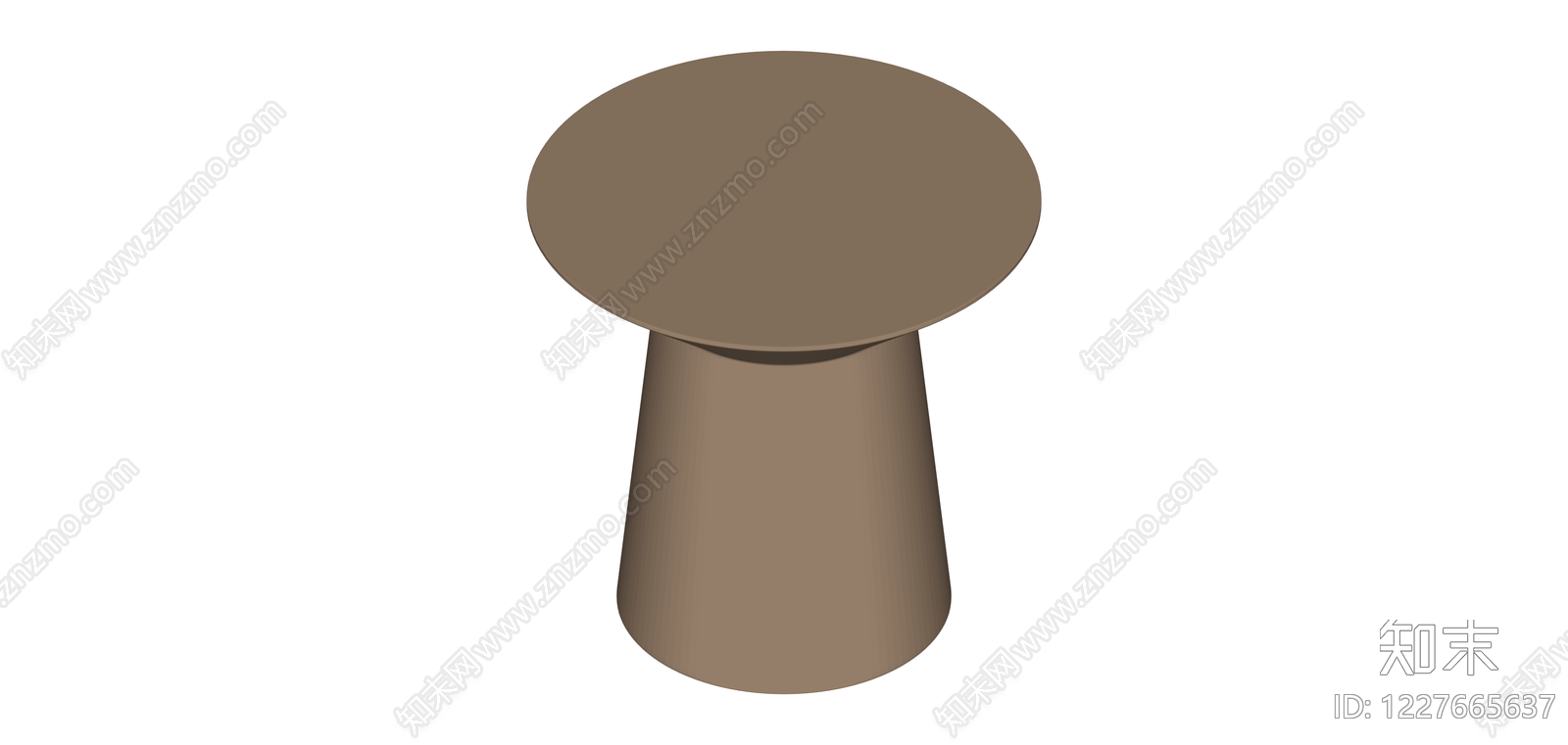 圆锥底座小圆几SU模型下载【ID:1227665637】