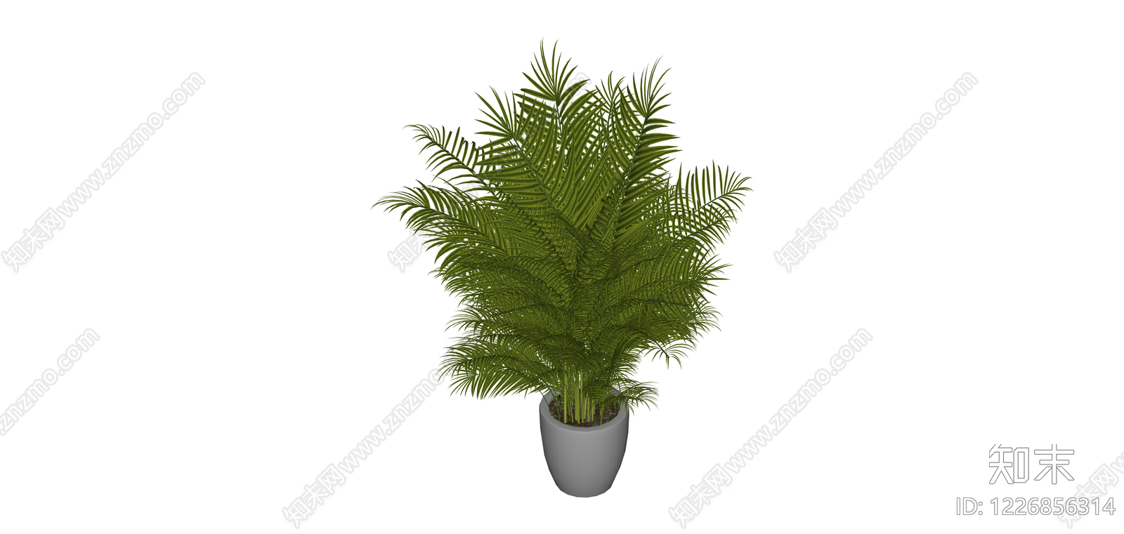 带盆仿真绿植盆栽SU模型下载【ID:1226856314】