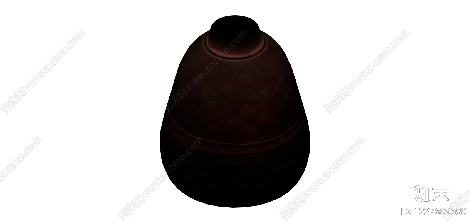 深褐色圆底器皿SU模型下载【ID:1227609680】
