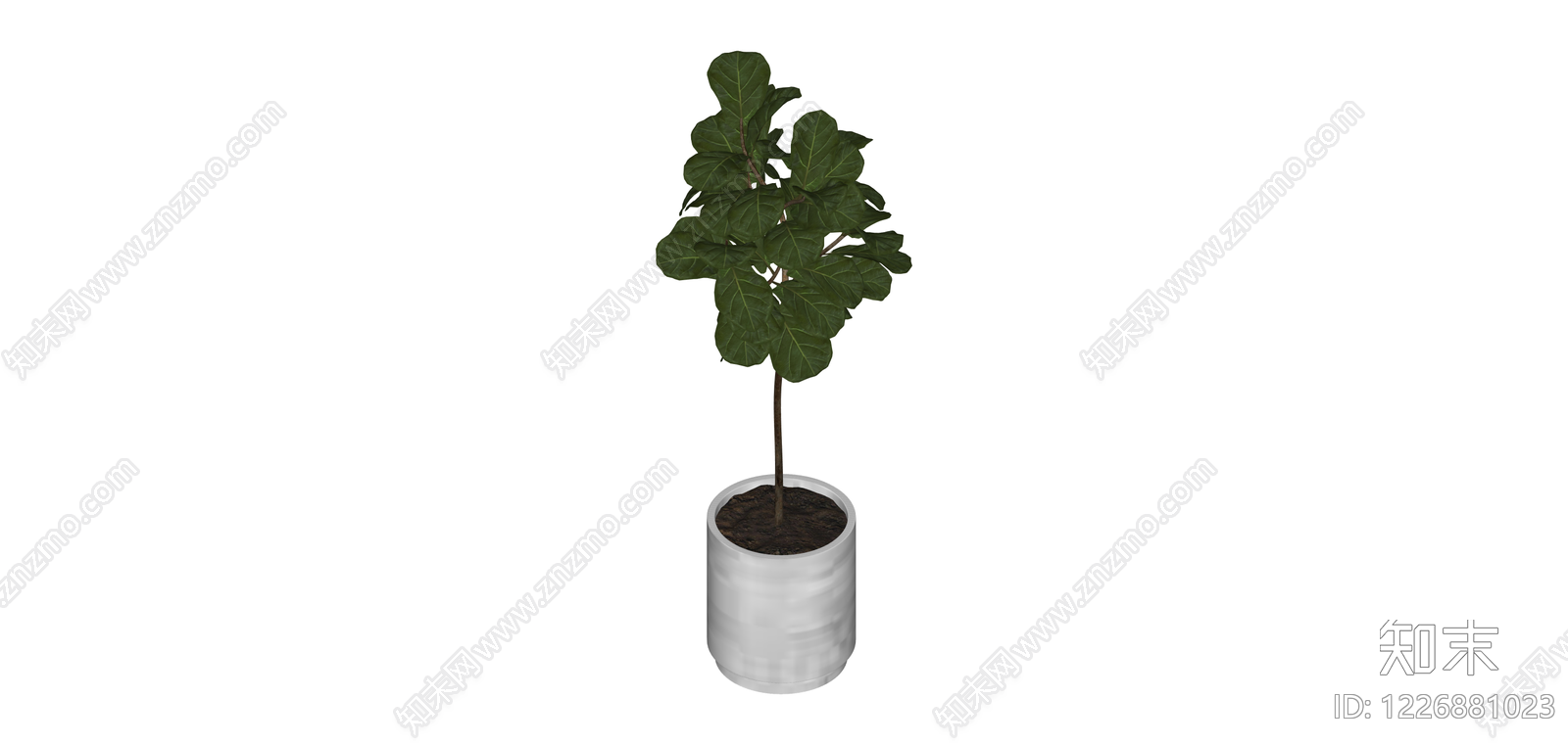 盆栽绿植（带盆）SU模型下载【ID:1226881023】