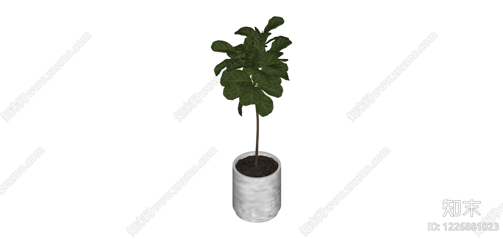 盆栽绿植（带盆）SU模型下载【ID:1226881023】