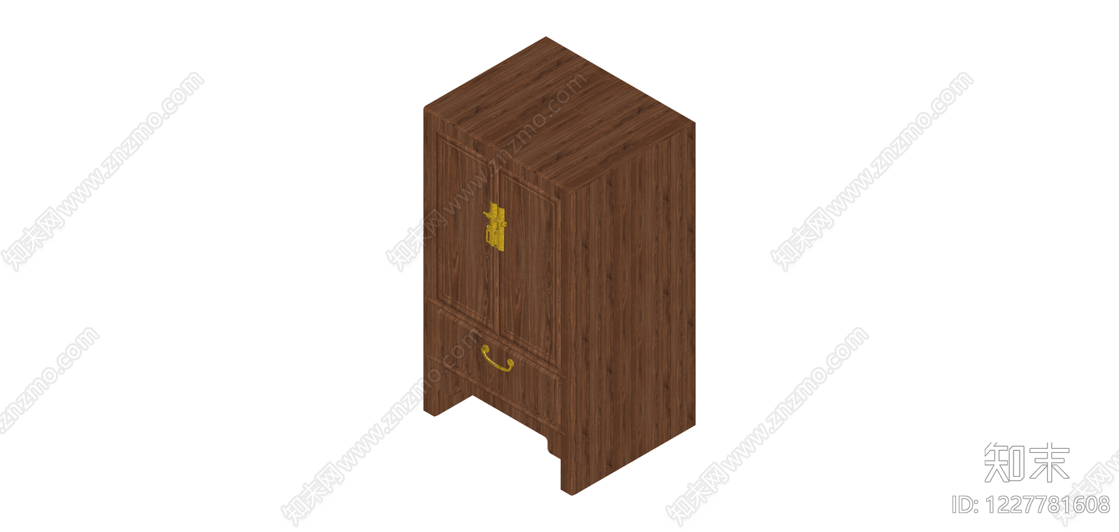 中式木质立柜家具SU模型下载【ID:1227781608】