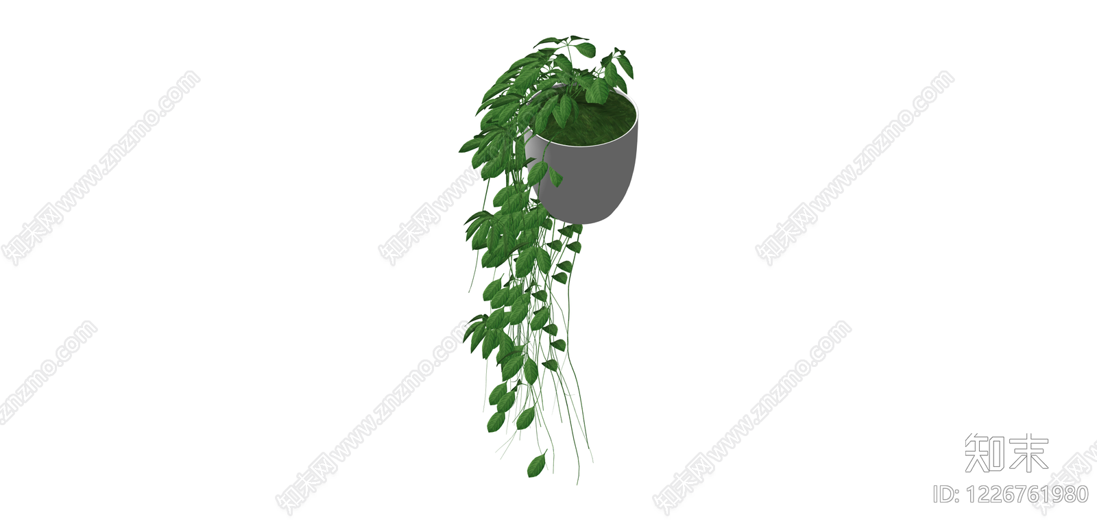 悬挂绿植盆栽SU模型下载【ID:1226761980】