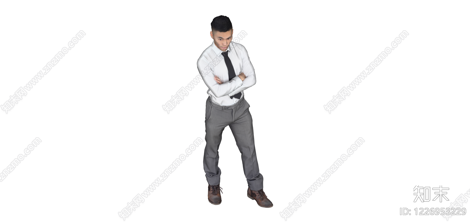 商务男士全身模型SU模型下载【ID:1226953229】