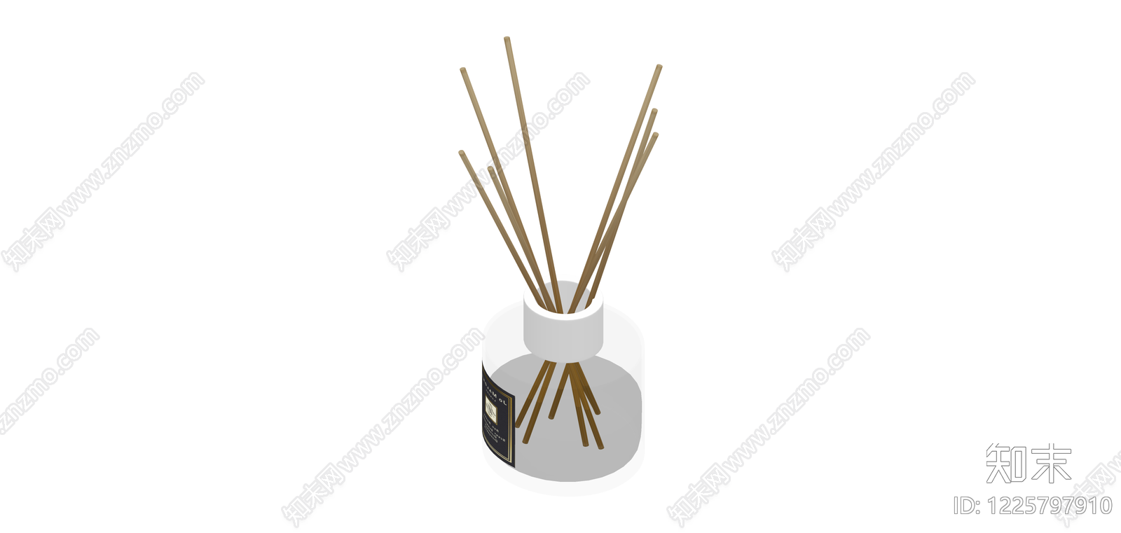 简约方形香薰瓶SU模型下载【ID:1225797910】