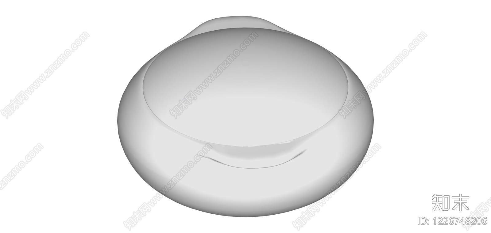 白色带盖圆形容器SU模型下载【ID:1226748206】