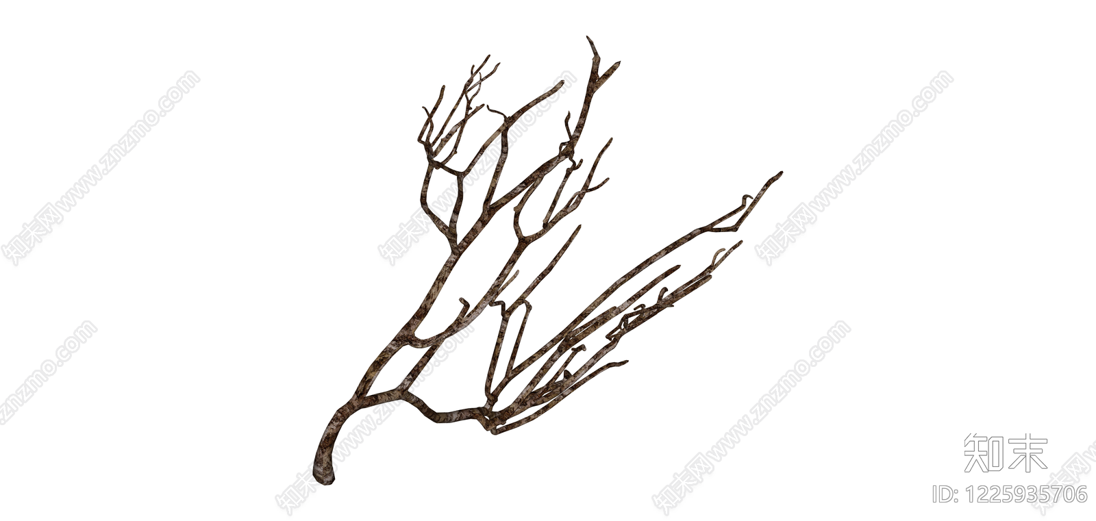 枯树枝造型摆件SU模型下载【ID:1225935706】