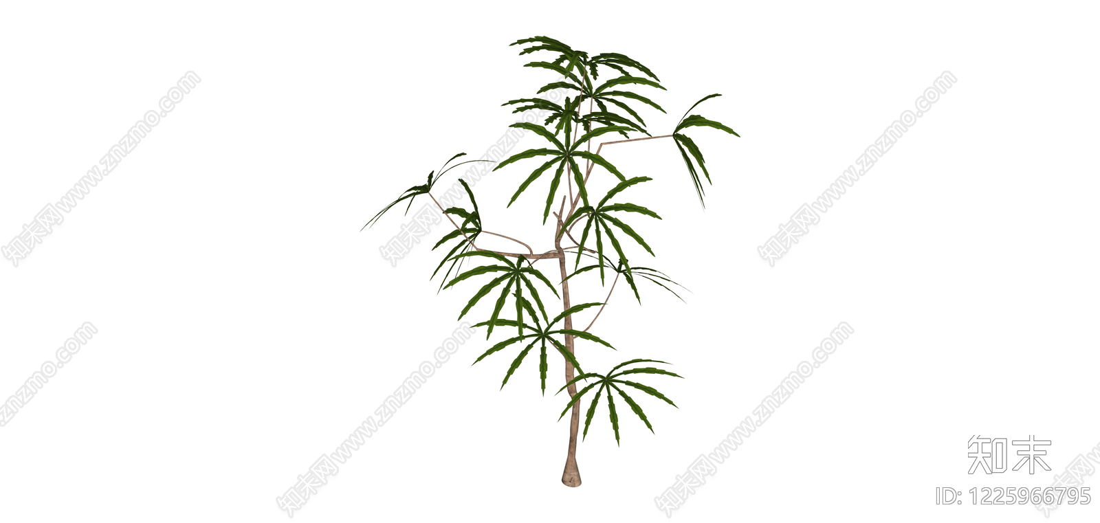 仿真景观小树模型SU模型下载【ID:1225966795】