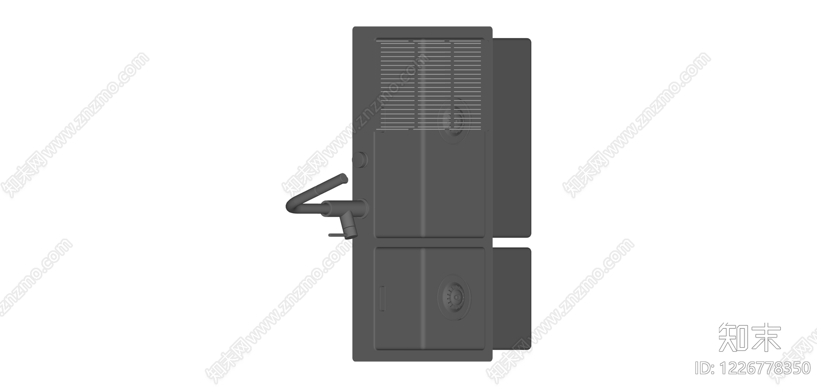 灰色壁挂式储物柜SU模型下载【ID:1226778350】