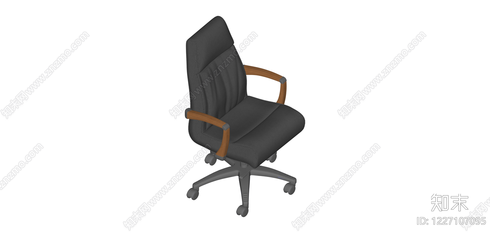 带木扶手办公椅SU模型下载【ID:1227107095】