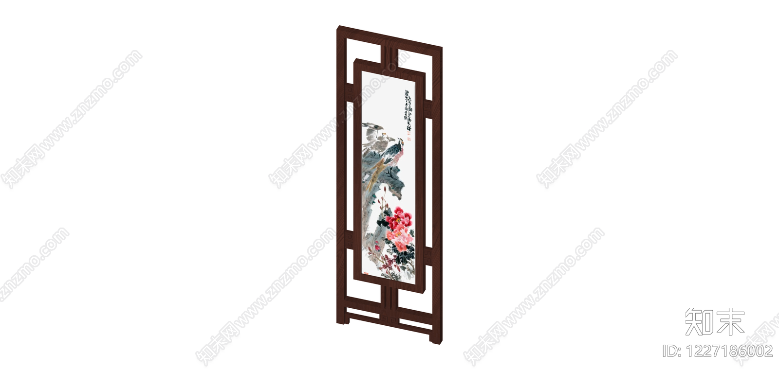 中式木质屏风SU模型下载【ID:1227186002】