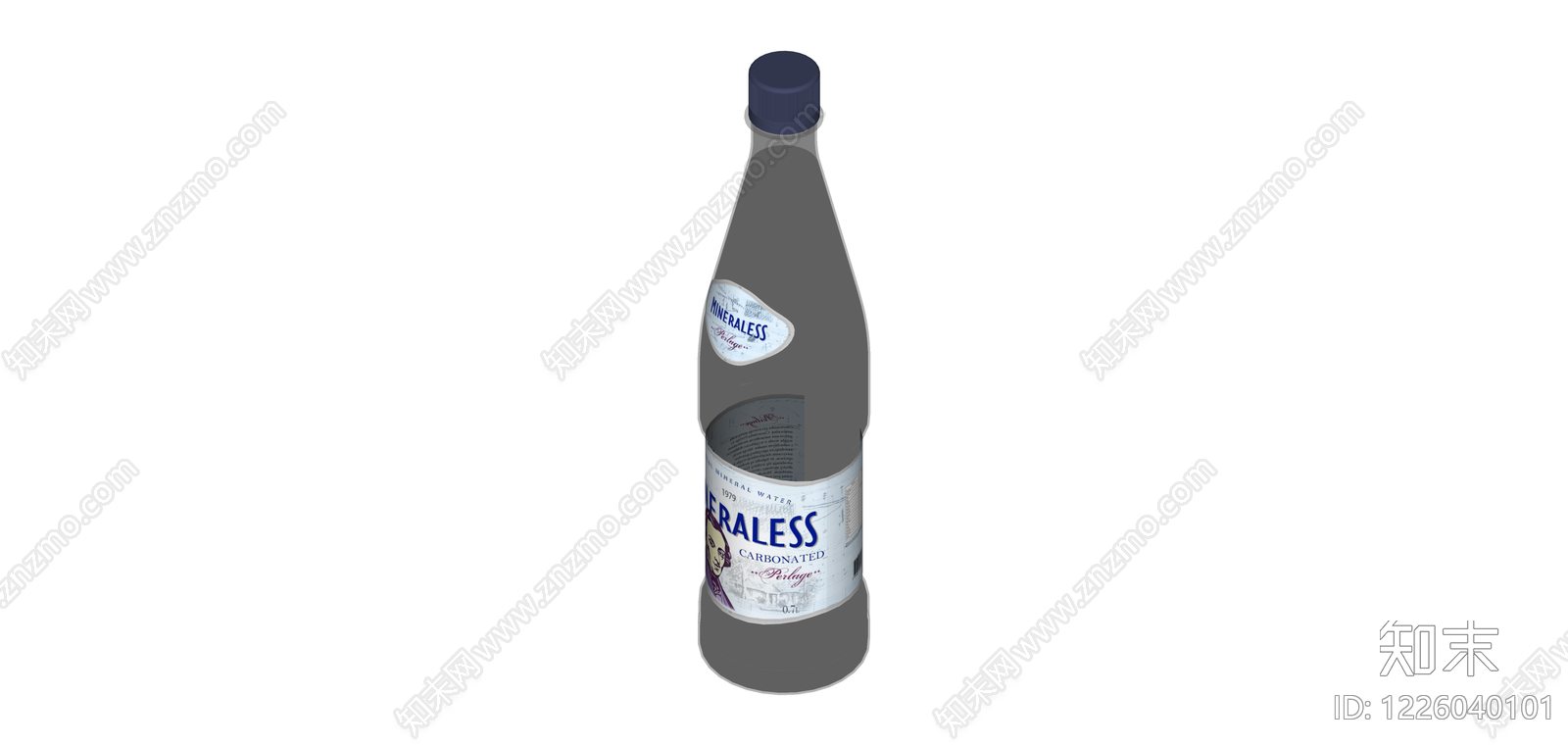Mineraless碳酸水玻璃瓶SU模型下载【ID:1226040101】