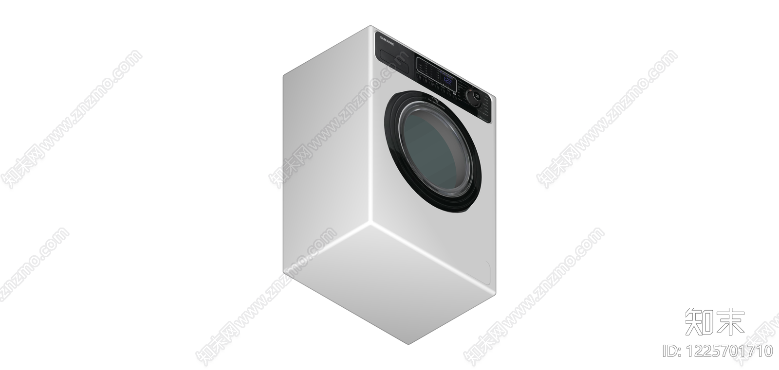 三星滚筒洗衣机白模SU模型下载【ID:1225701710】