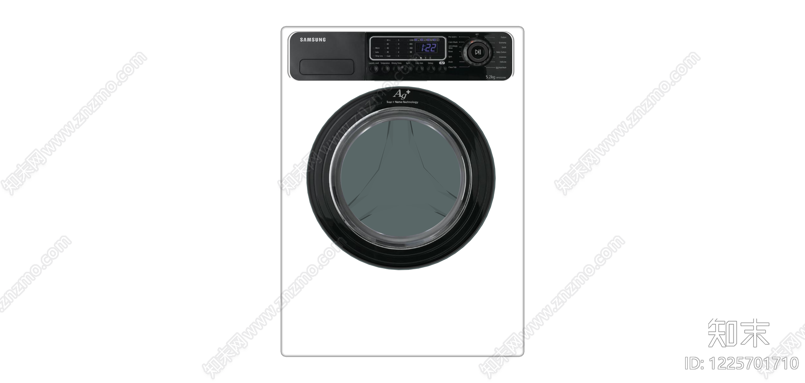 三星滚筒洗衣机白模SU模型下载【ID:1225701710】