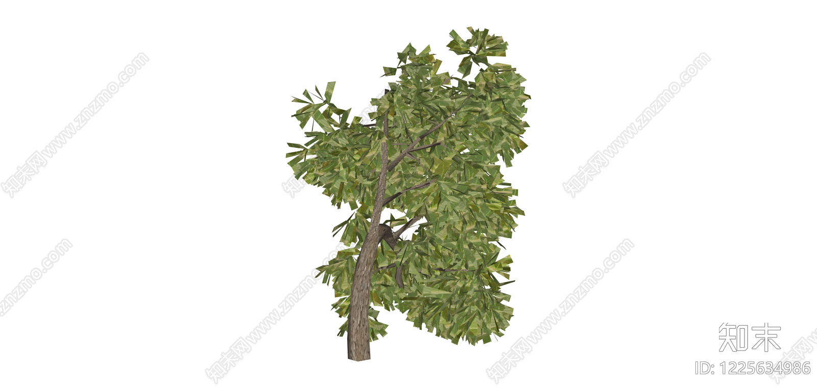 低多边形风格树木SU模型下载【ID:1225634986】