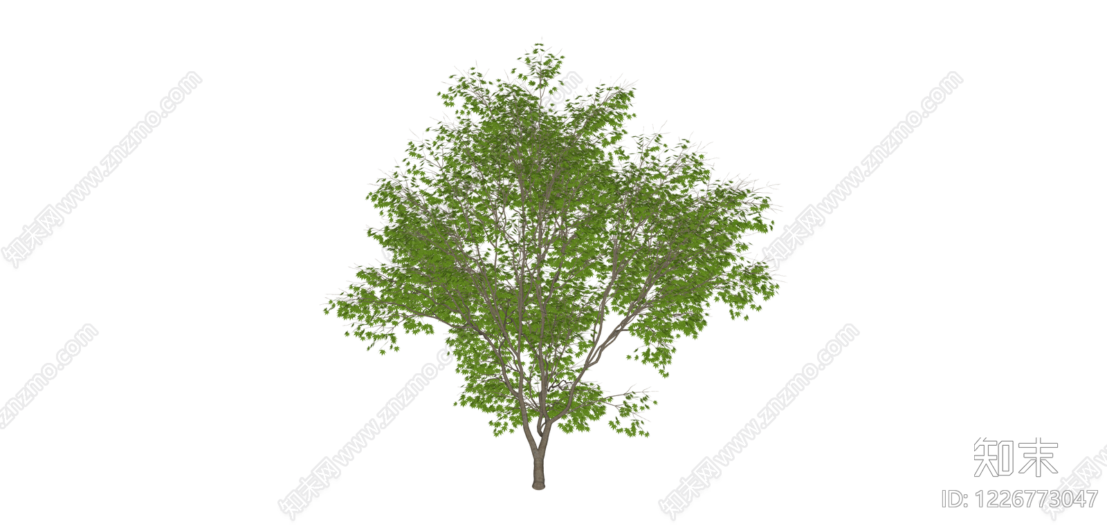 绿色景观树木模型SU模型下载【ID:1226773047】
