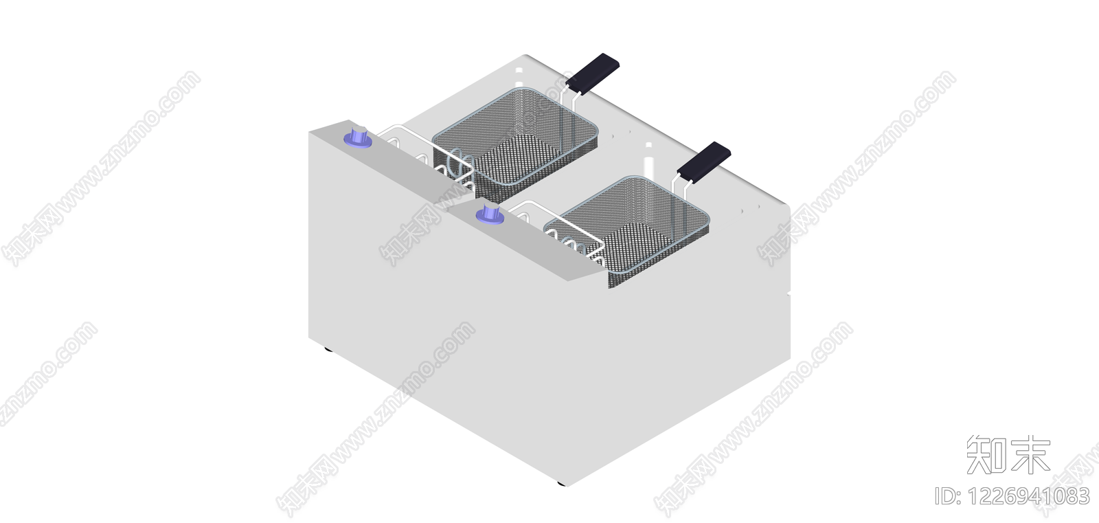 双槽商用炸锅SU模型下载【ID:1226941083】