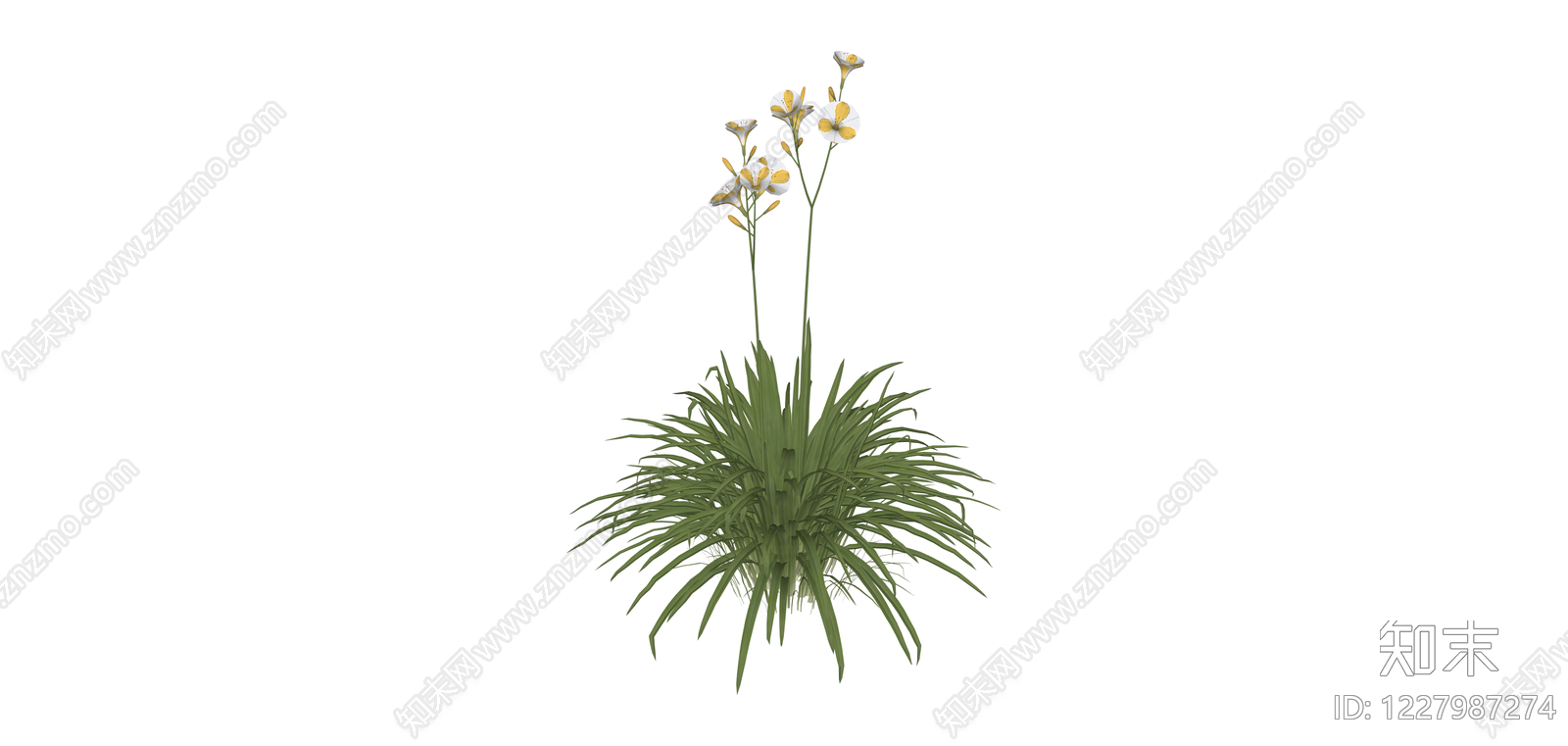 带花绿植盆栽SU模型下载【ID:1227987274】