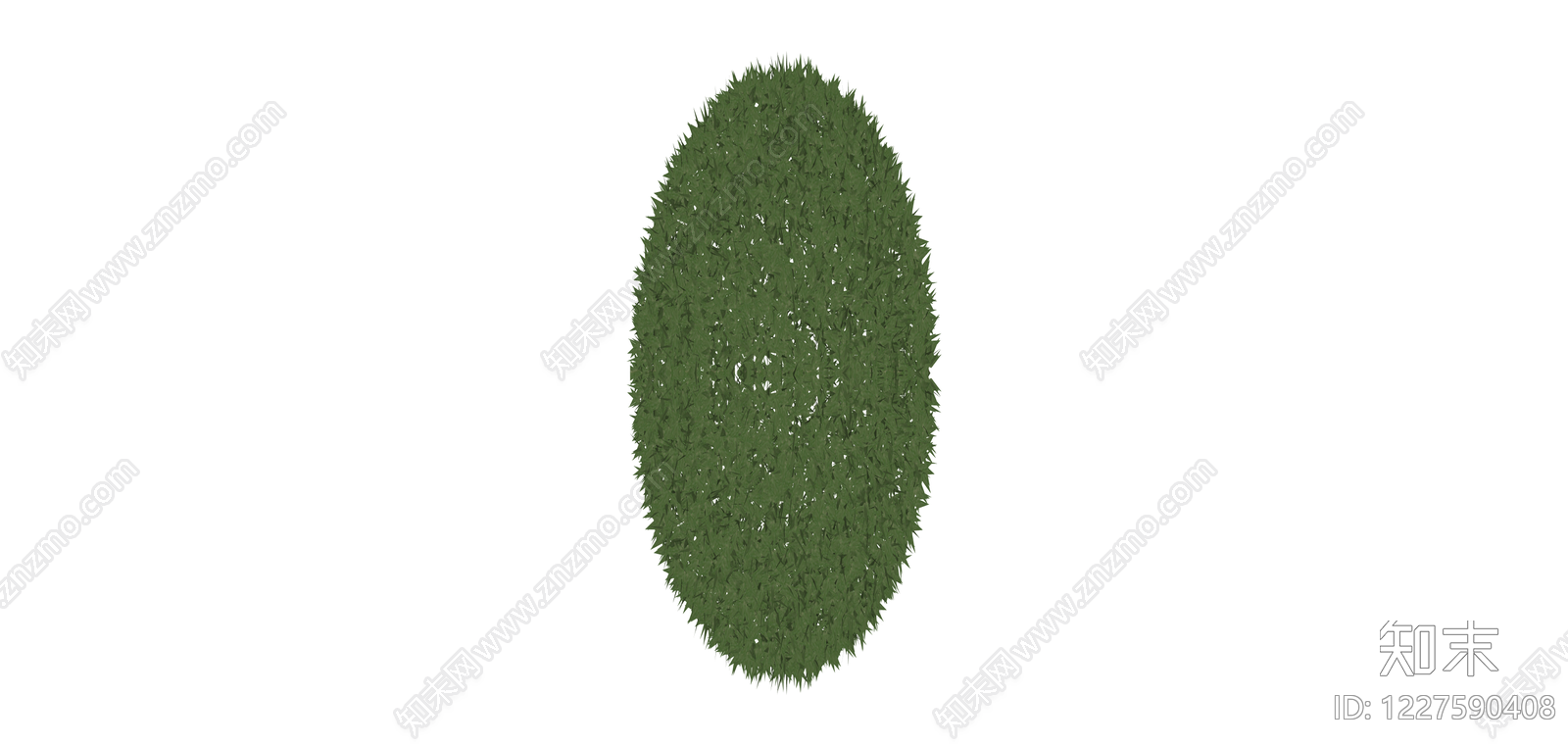 椭圆灌木球绿植SU模型下载【ID:1227590408】