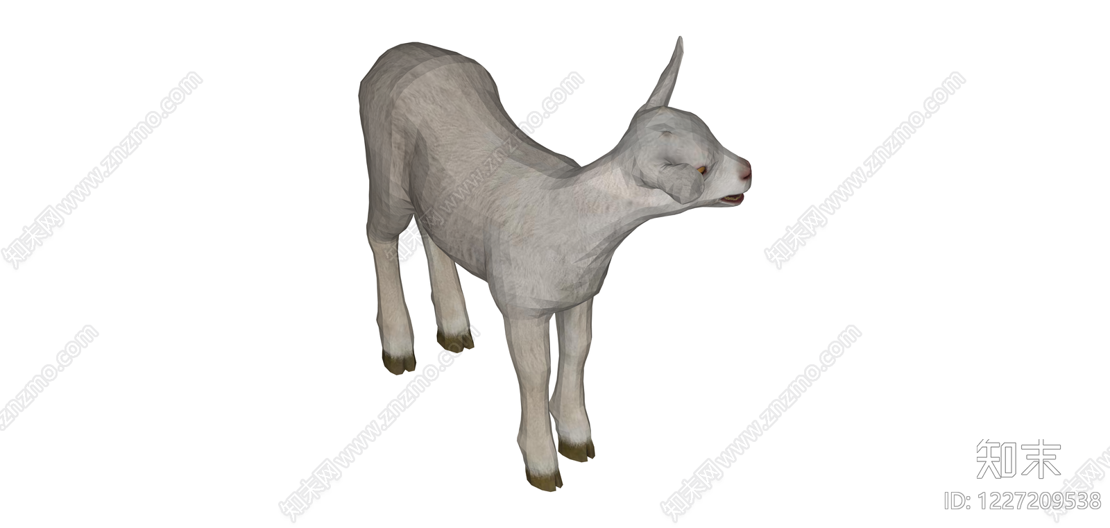 白色小羊3D模型SU模型下载【ID:1227209538】
