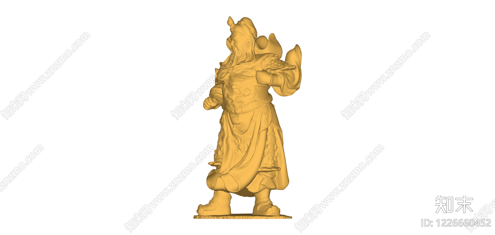武将人物雕塑模型SU模型下载【ID:1226660452】
