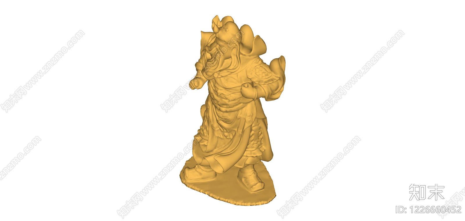 武将人物雕塑模型SU模型下载【ID:1226660452】