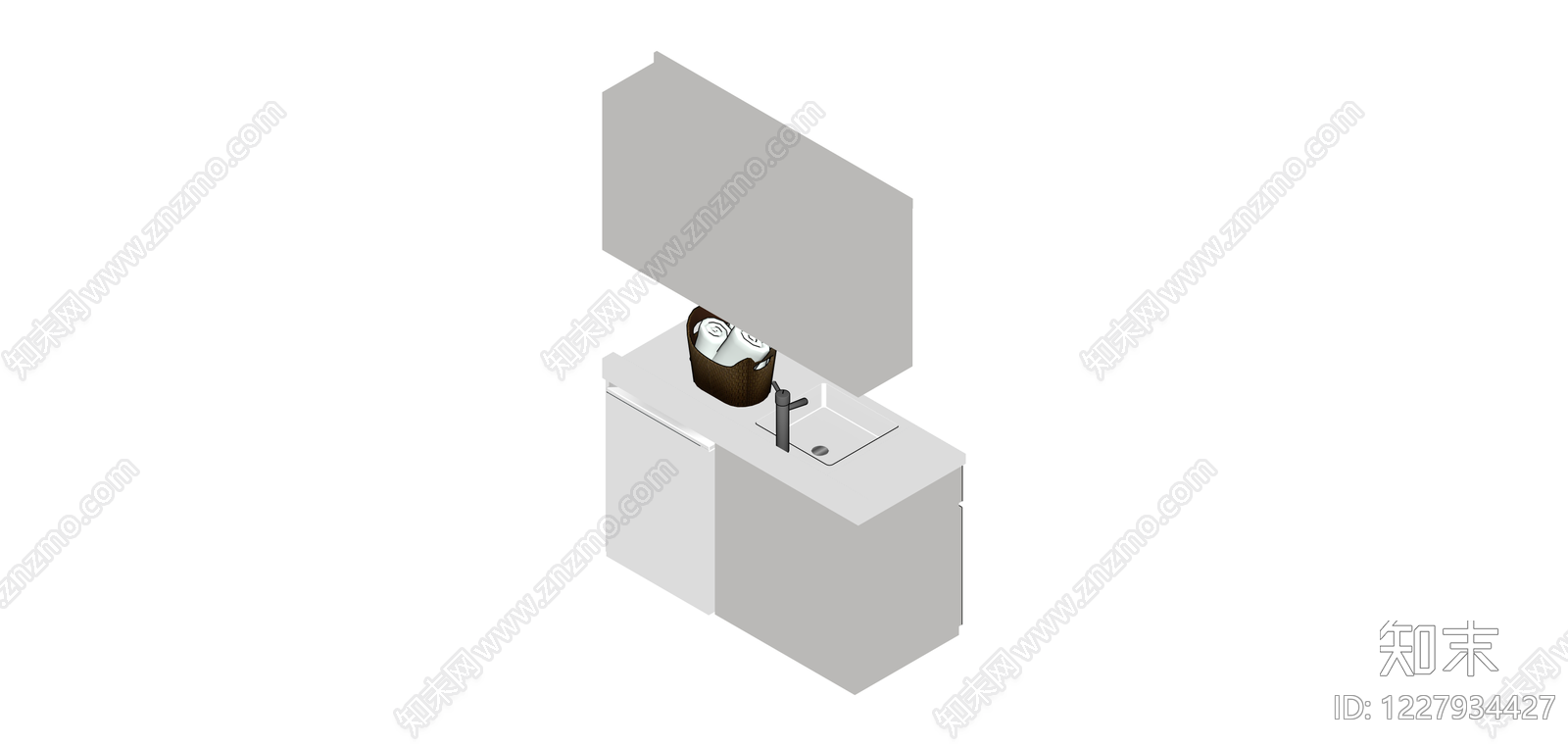 洗衣房洗漱台组合SU模型下载【ID:1227934427】