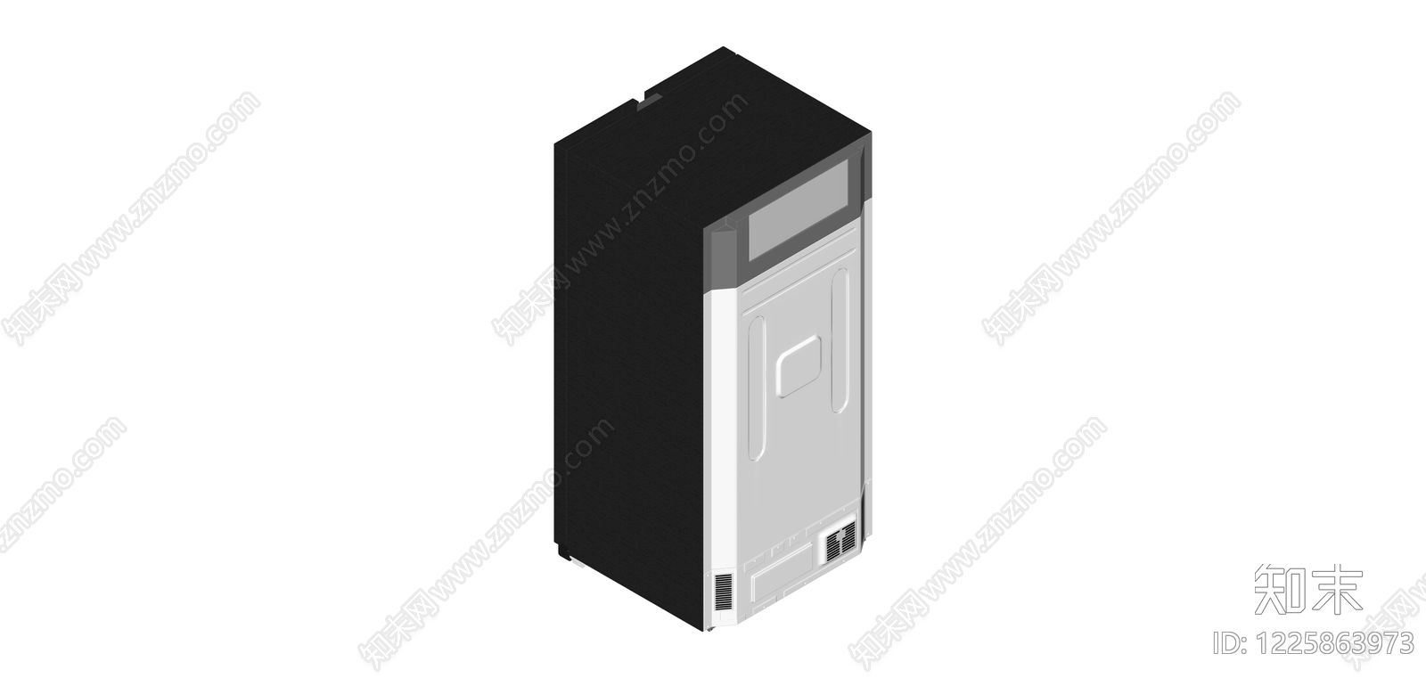 黑色高柜组件SU模型下载【ID:1225863973】