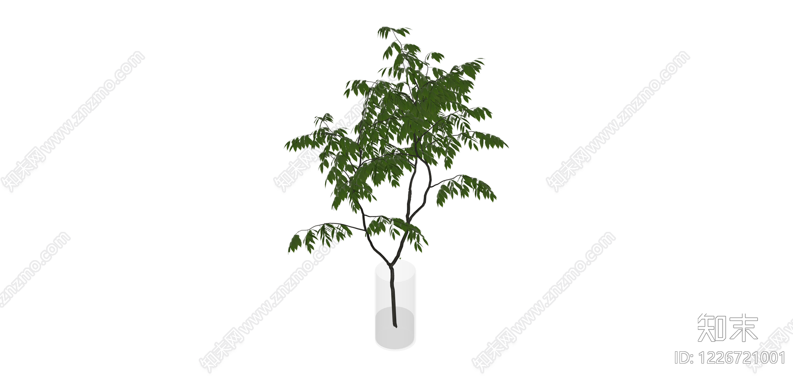 带盆绿植盆栽SU模型下载【ID:1226721001】