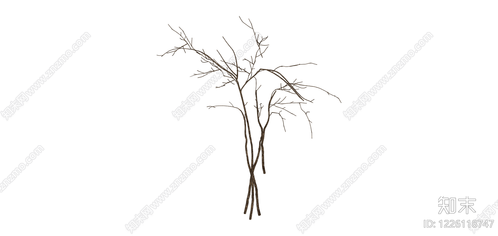 枯枝植物模型SU模型下载【ID:1226118747】