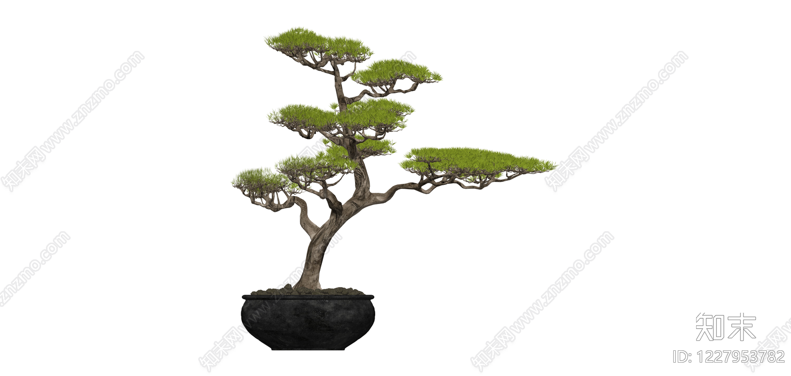 造型景观盆栽SU模型下载【ID:1227953782】