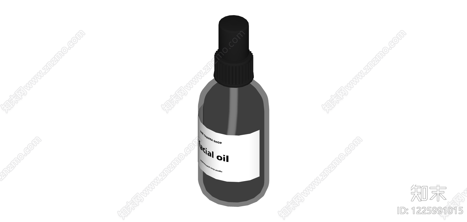 深色滴管瓶面部精油SU模型下载【ID:1225991015】