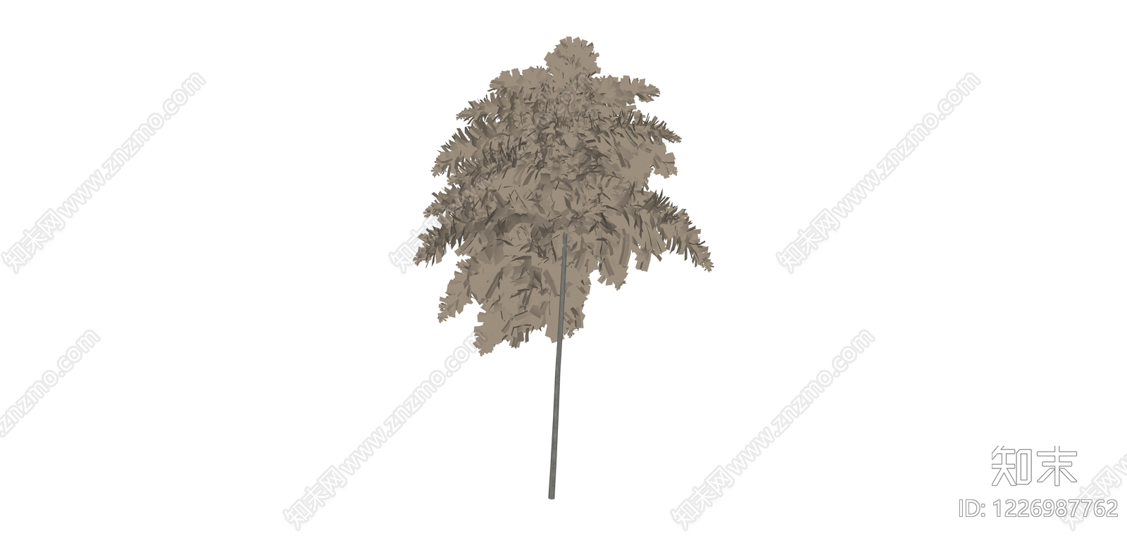 单株枯草植物模型SU模型下载【ID:1226987762】