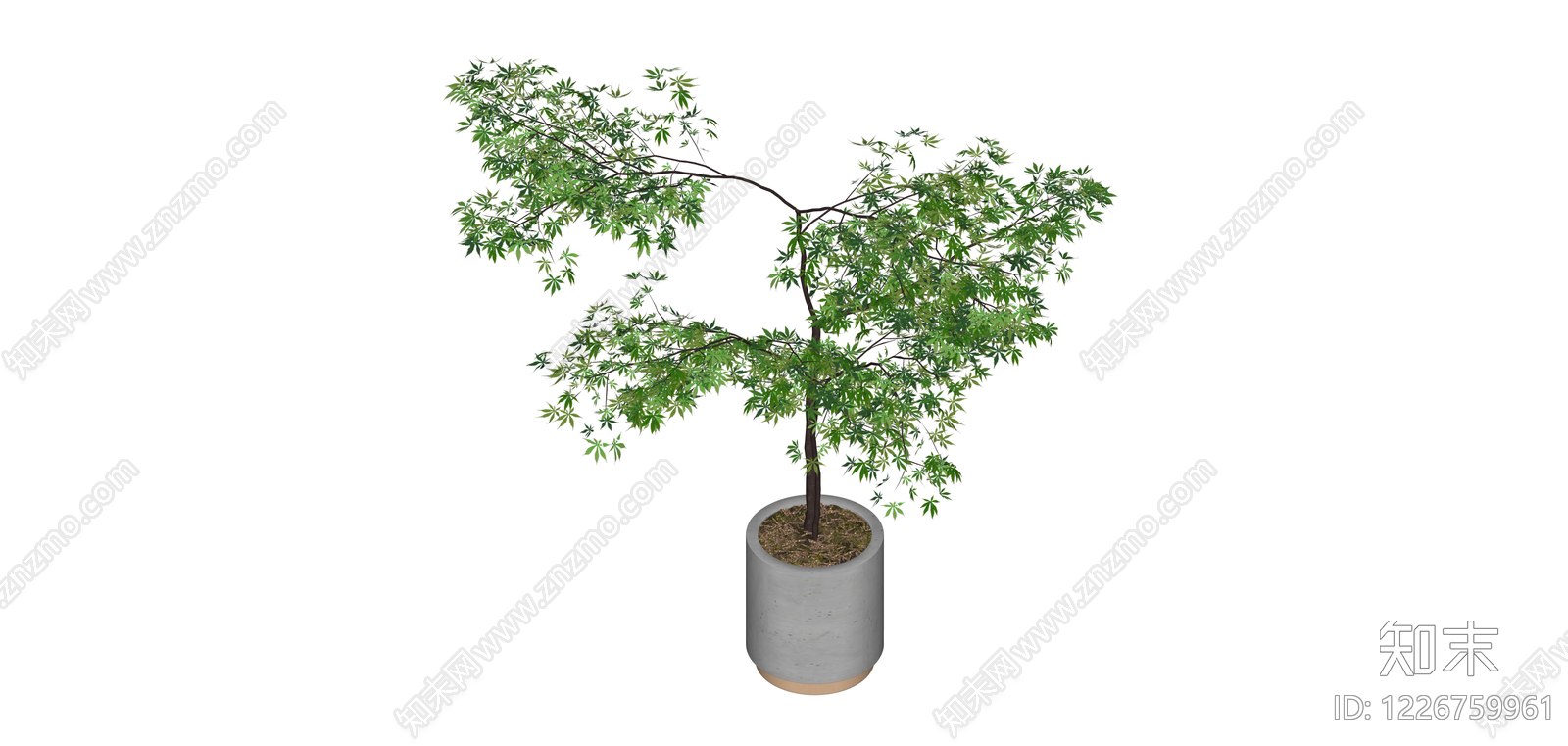 盆栽绿植模型SU模型下载【ID:1226759961】