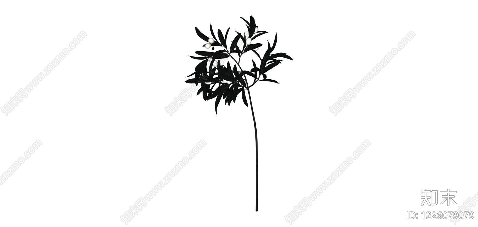 仿真绿植花艺组件SU模型下载【ID:1226079079】