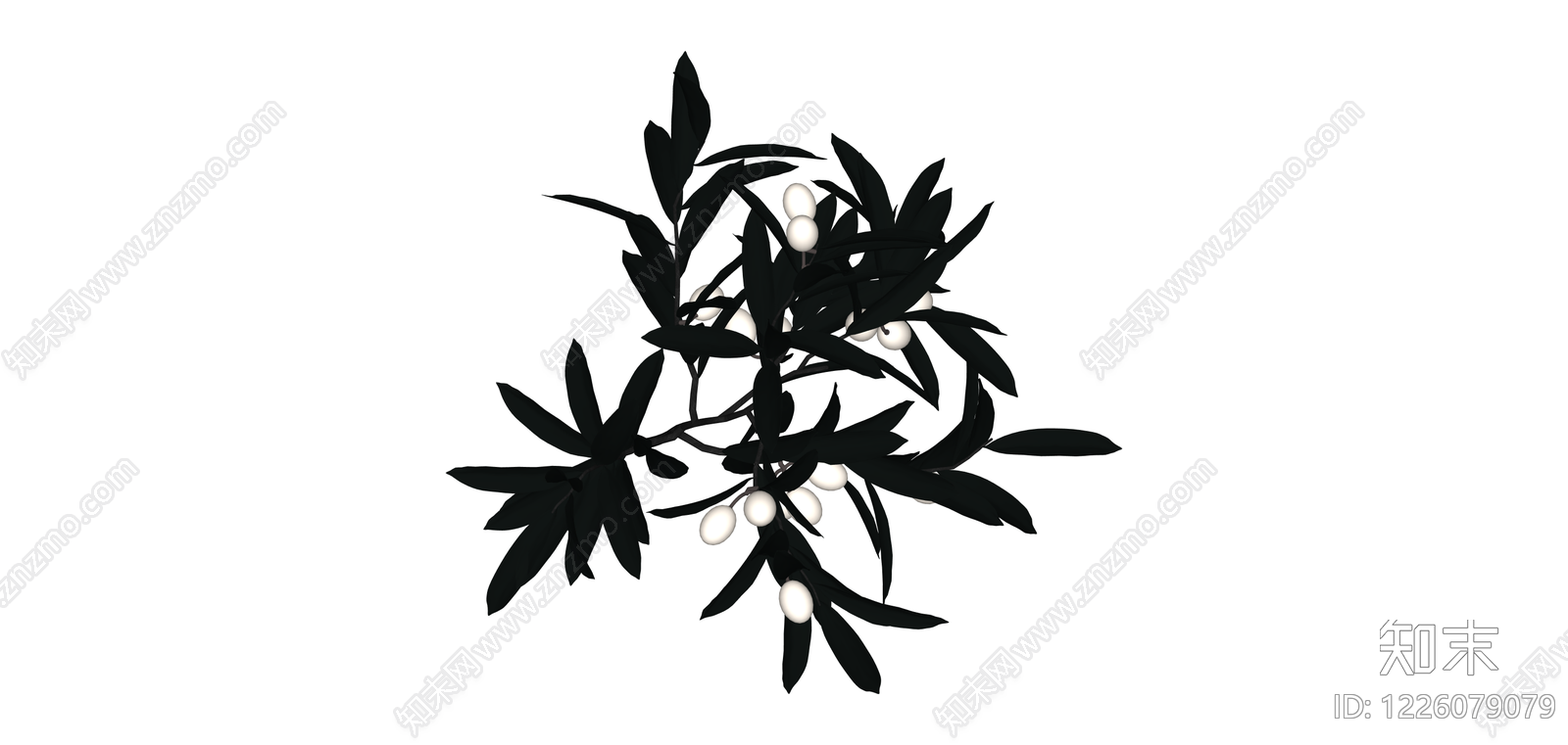 仿真绿植花艺组件SU模型下载【ID:1226079079】