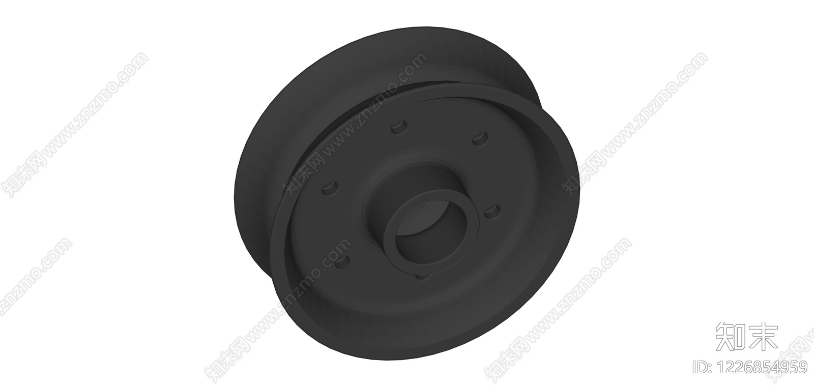 黑色工业皮带轮SU模型下载【ID:1226854959】