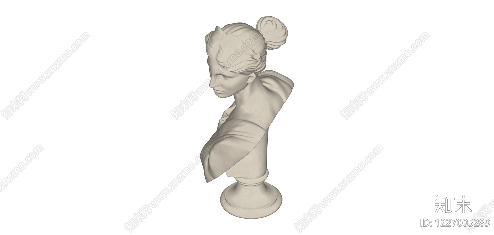 女性半身雕塑SU模型下载【ID:1227005289】