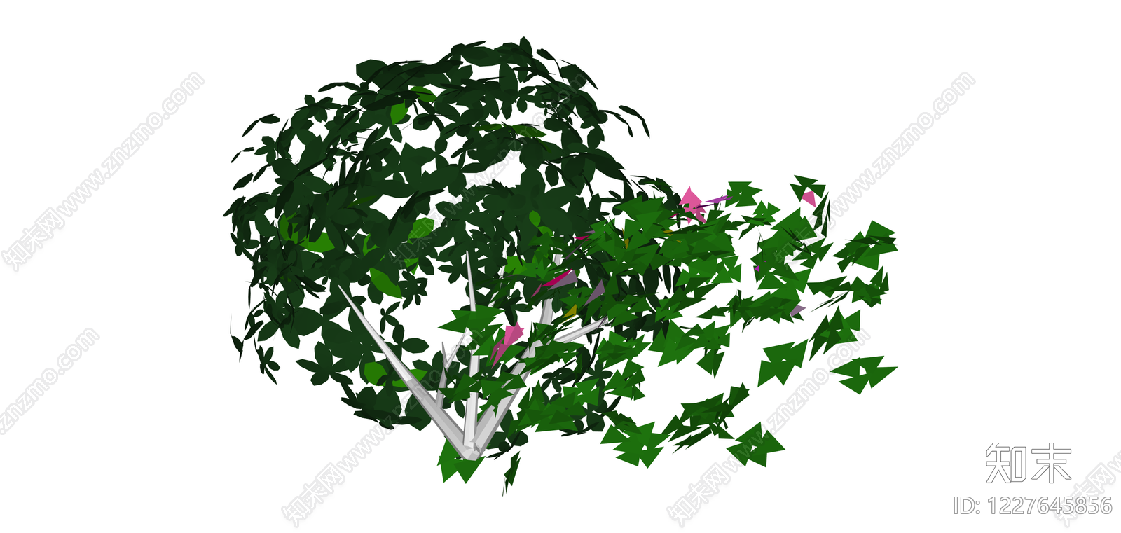 带盆景观绿植组合SU模型下载【ID:1227645856】