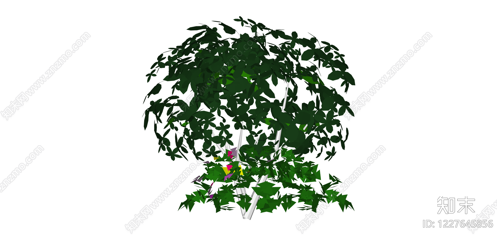 带盆景观绿植组合SU模型下载【ID:1227645856】