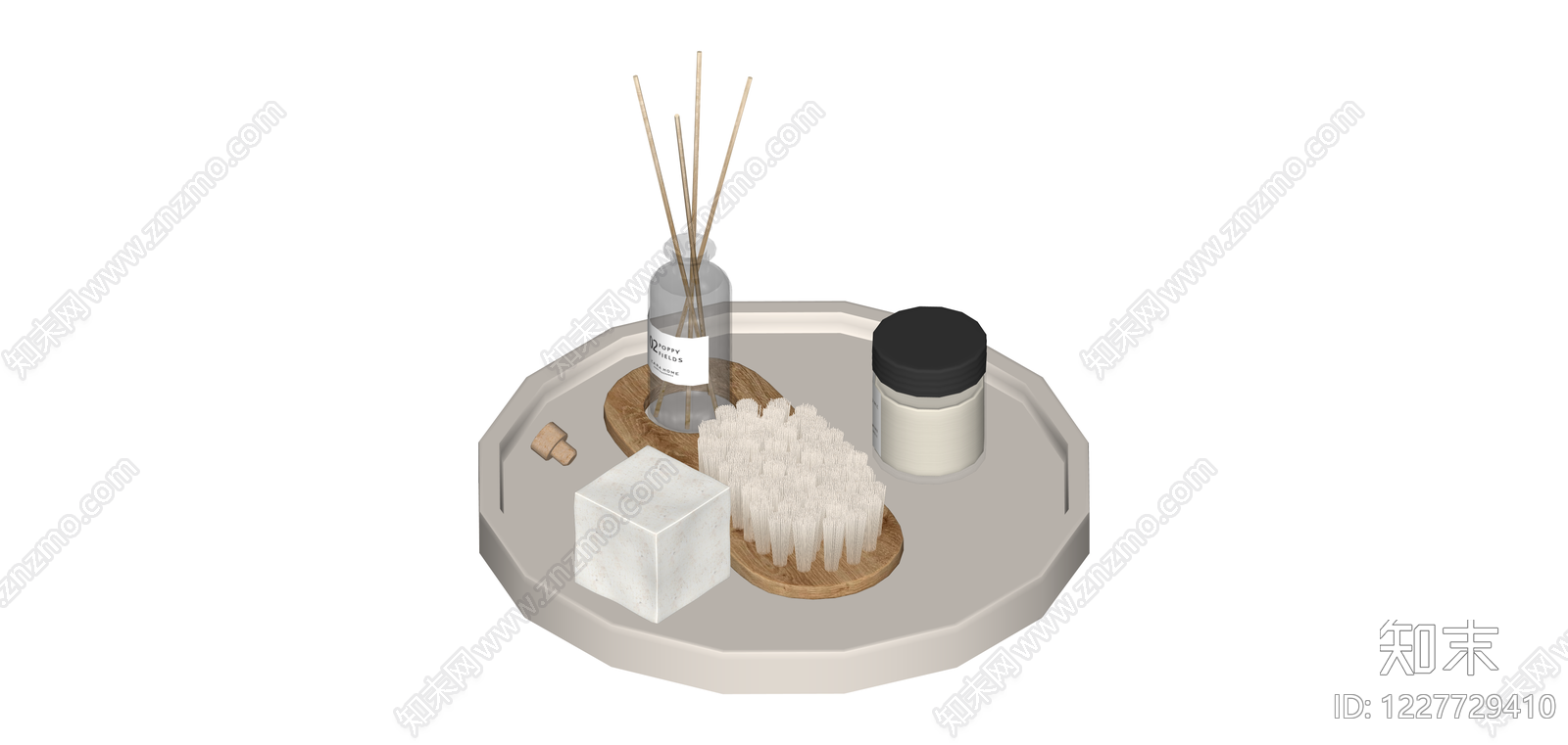 卫浴洗漱用品组合SU模型下载【ID:1227729410】