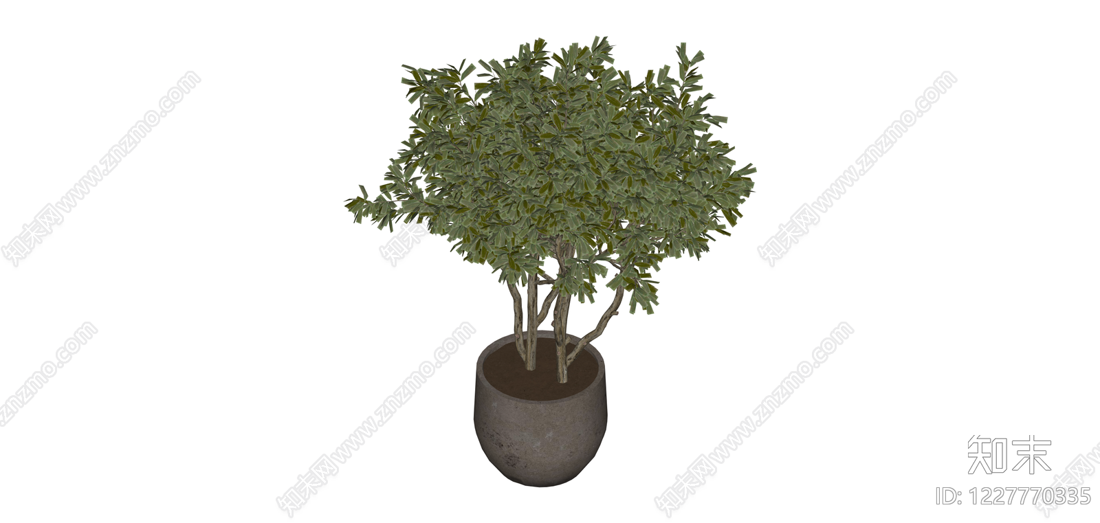 盆栽绿植灌木模型SU模型下载【ID:1227770335】