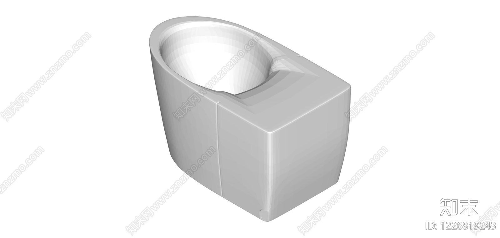 白色方形卫浴洁具SU模型下载【ID:1226819243】