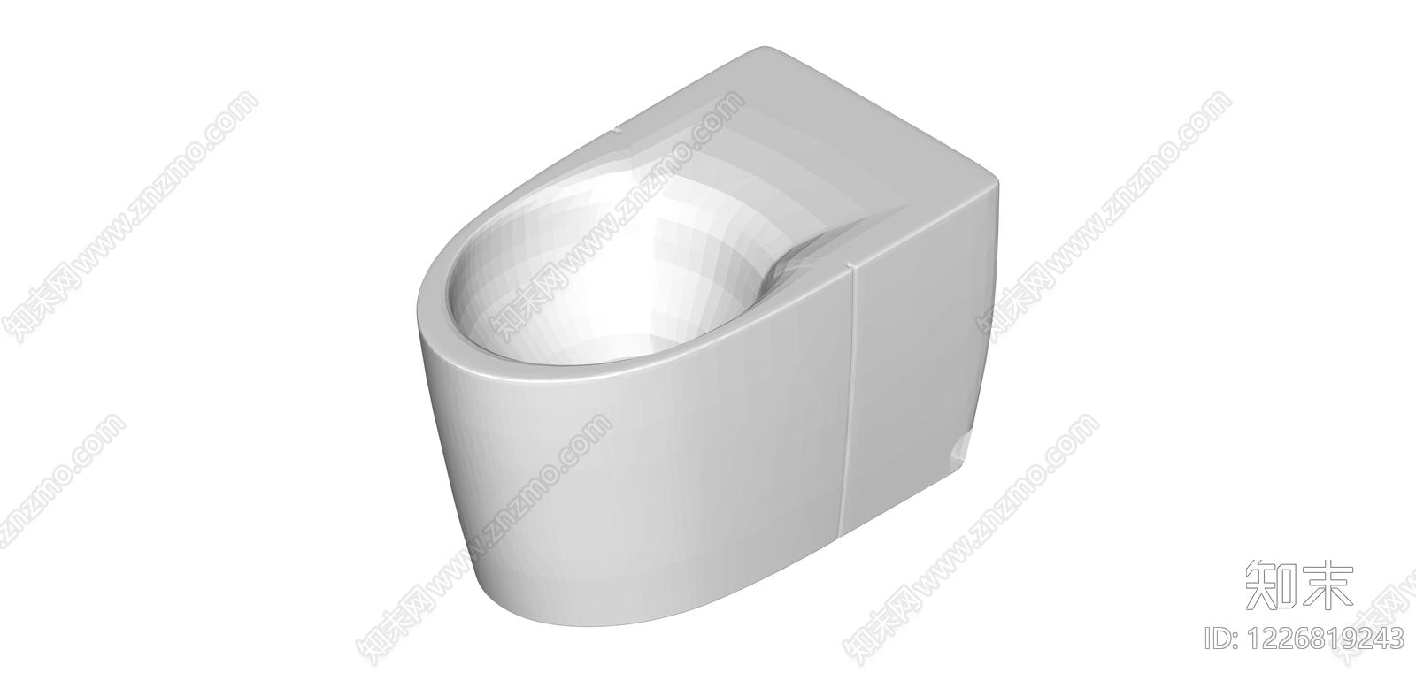 白色方形卫浴洁具SU模型下载【ID:1226819243】